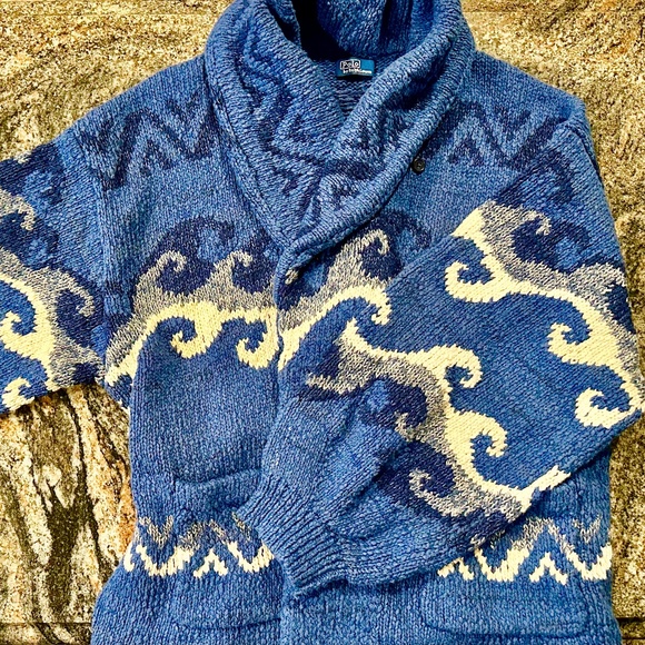 WINTER SALE!!!  Polo Ralph Lauren Rippling Wave Cardigan XL - Picture 14 of 16